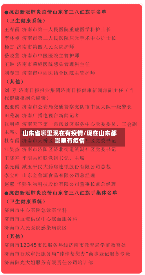 山东省哪里现在有疫情/现在山东都哪里有疫情-第1张图片