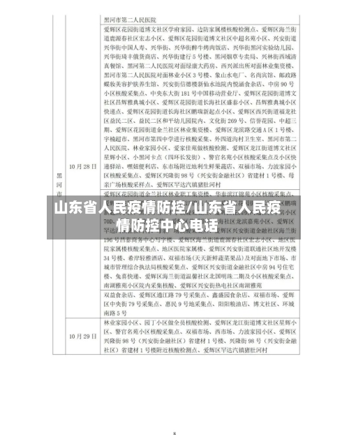 山东省人民疫情防控/山东省人民疫情防控中心电话-第2张图片