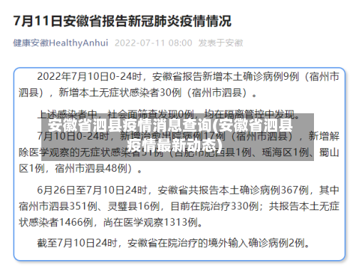 安徽省泗县疫情消息查询(安徽省泗县疫情最新动态)-第1张图片