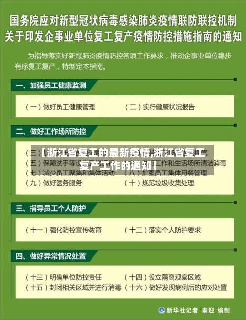【浙江省复工的最新疫情,浙江省复工复产工作的通知】-第1张图片