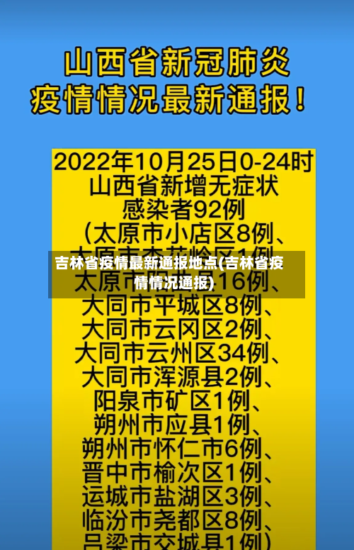 吉林省疫情最新通报地点(吉林省疫情情况通报)-第1张图片