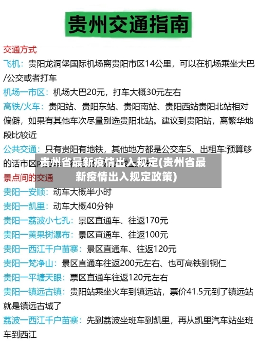 贵州省最新疫情出入规定(贵州省最新疫情出入规定政策)-第1张图片
