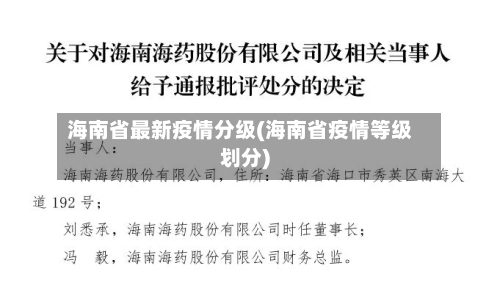 海南省最新疫情分级(海南省疫情等级划分)-第1张图片