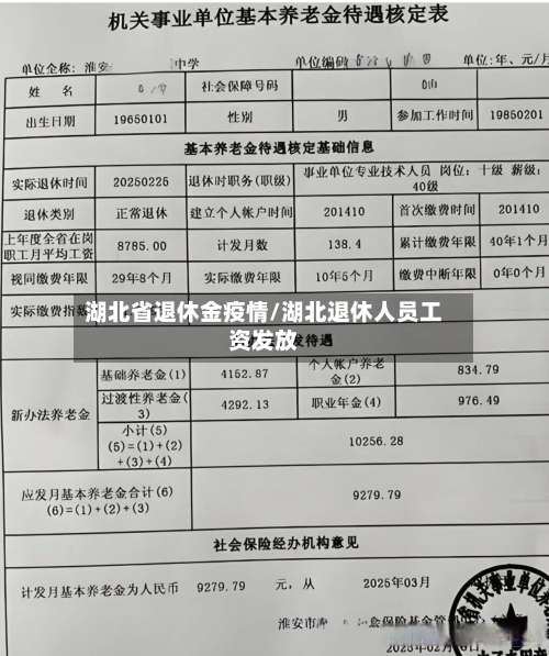 湖北省退休金疫情/湖北退休人员工资发放-第2张图片