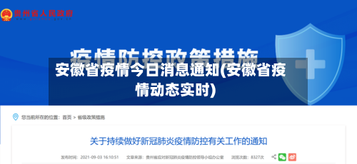 安徽省疫情今日消息通知(安徽省疫情动态实时)-第2张图片