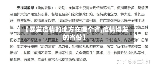 【暴发疫情的地方在哪个省,疫情爆发的省份】-第3张图片