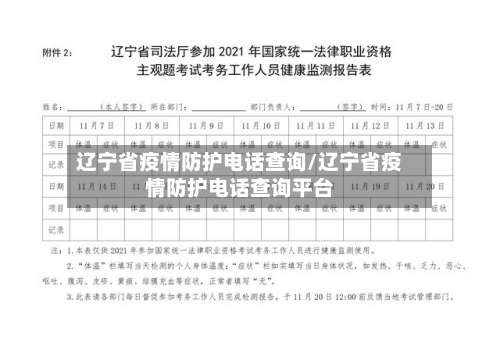 辽宁省疫情防护电话查询/辽宁省疫情防护电话查询平台-第1张图片