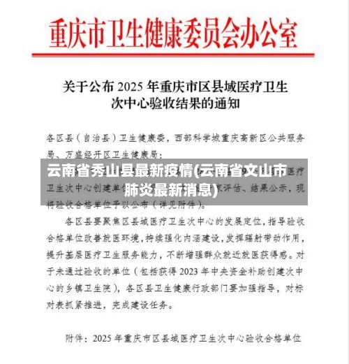 云南省秀山县最新疫情(云南省文山市肺炎最新消息)-第2张图片