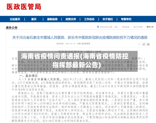 海南省疫情问责通报(海南省疫情防控指挥部最新公告)-第2张图片