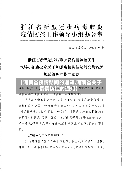 【湖南省疫情期间的通知,湖南省关于疫情防控的通知】-第1张图片