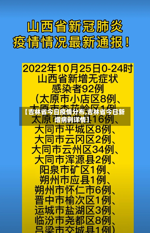 【吉林省今日疫情分布,吉林省今日新增病例详情】-第1张图片