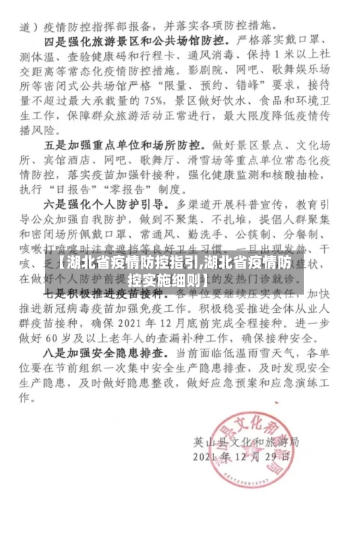 【湖北省疫情防控指引,湖北省疫情防控实施细则】-第3张图片